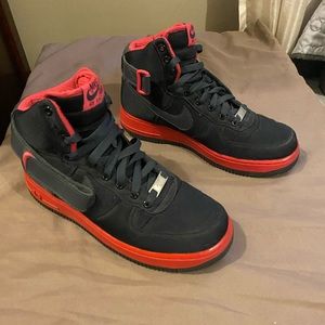 Nike high tops- black and pink